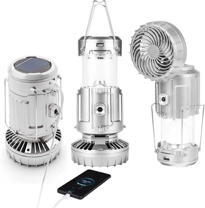 🌬️ Ventilateur Solaire Multifonction – Restez au frais et éclairé, même sans électricité !