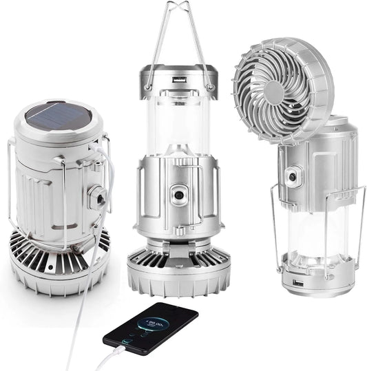 🌬️ Ventilateur Solaire Multifonction – Restez au frais et éclairé, même sans électricité !