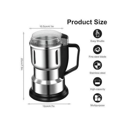 ☕ Moulin Électrique Silver Love – Obtenez une poudre fine en seulement 30 secondes !