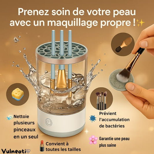 💄 Vulneoti – Nettoyeur Automatique de Pinceaux – Des pinceaux propres en quelques secondes !