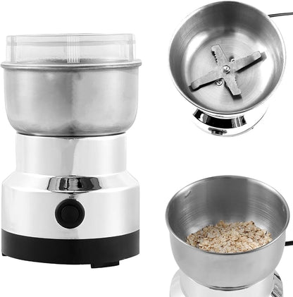 ☕ Moulin Électrique Silver Love – Obtenez une poudre fine en seulement 30 secondes !