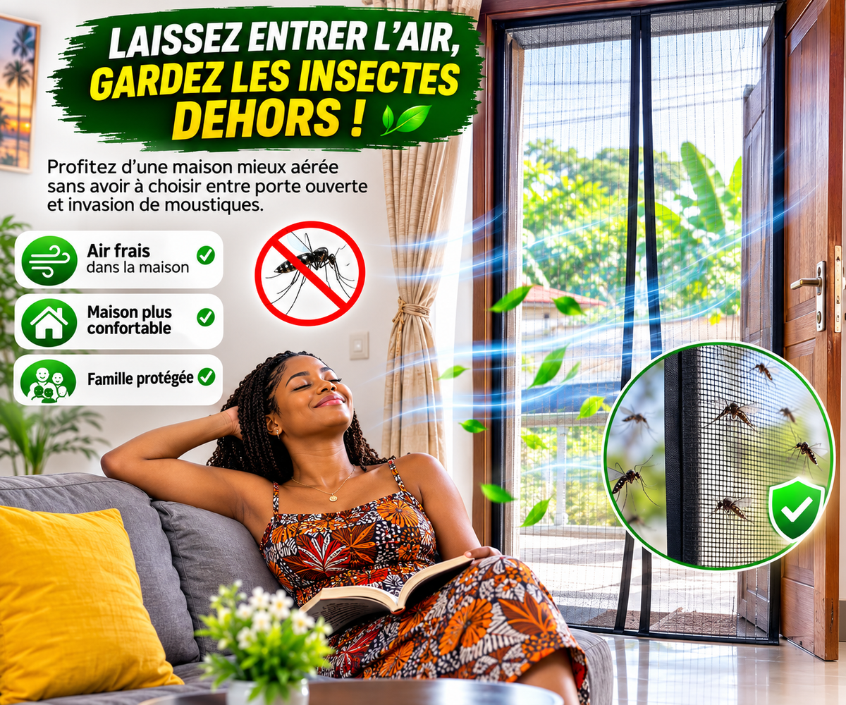 🦟 Moustiquaire Magnétique de Porte — Profitez de l’air frais sans inviter les insectes chez vous !