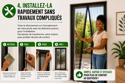 🦟 Moustiquaire Magnétique de Porte — Profitez de l’air frais sans inviter les insectes chez vous !