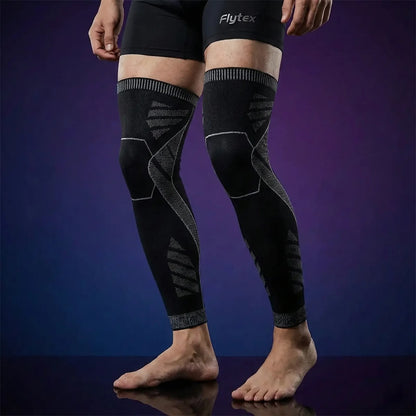 Manchon de Compression Genou & Jambes - Bougez avec plus de confort, sans laisser vos genoux vous ralentir.