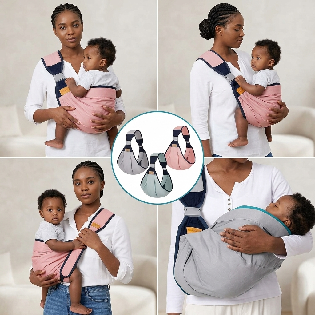 👶 Porte-Bébé Ergonomique – Gardez bébé tout près de vous, les mains libres !