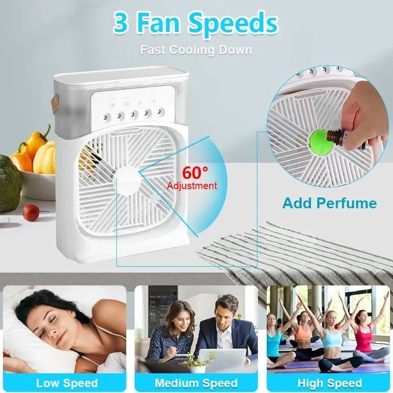 Mini Climatiseur Rechargeable 3 en 1