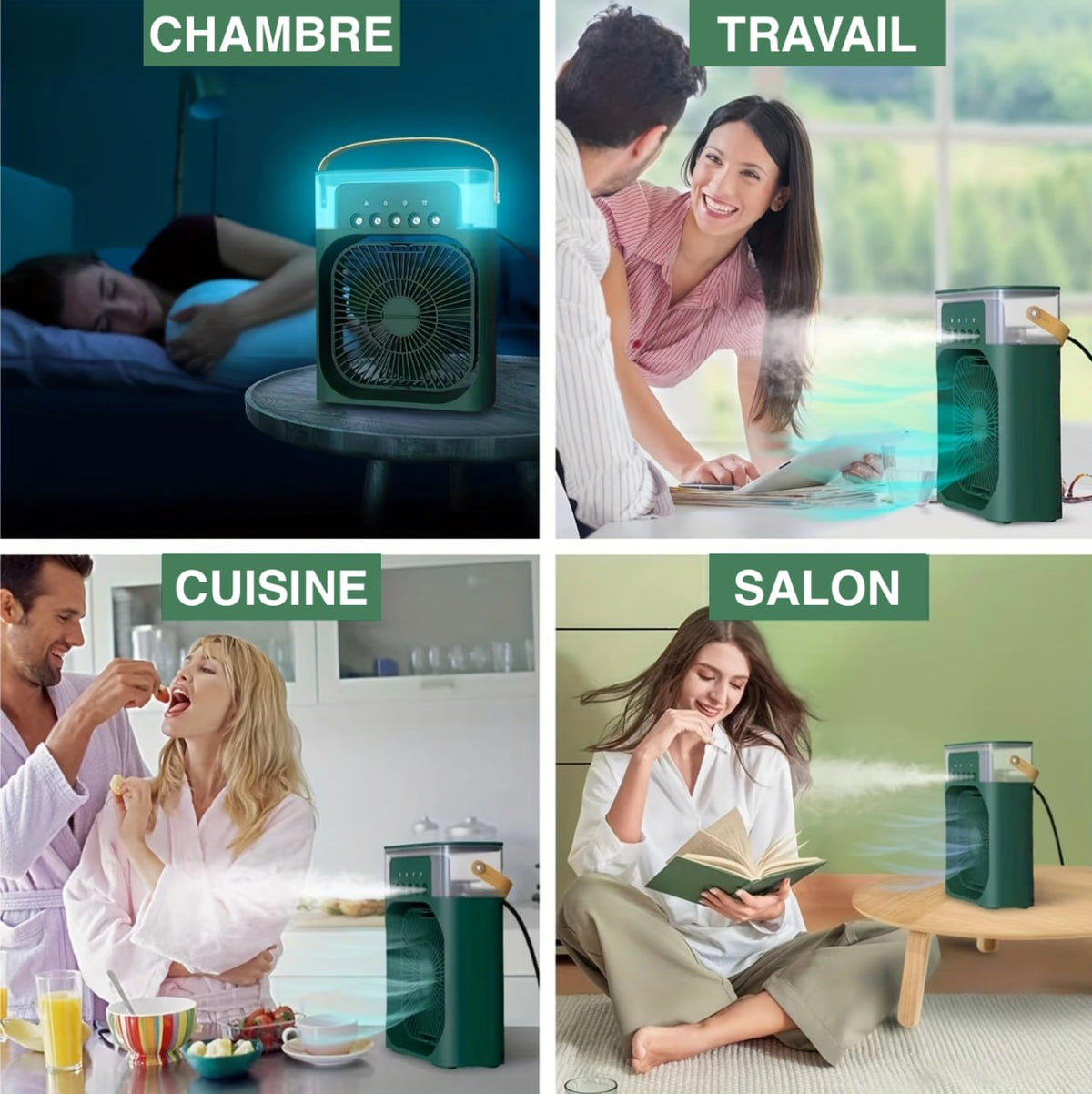 Mini Climatiseur Rechargeable 3 en 1
