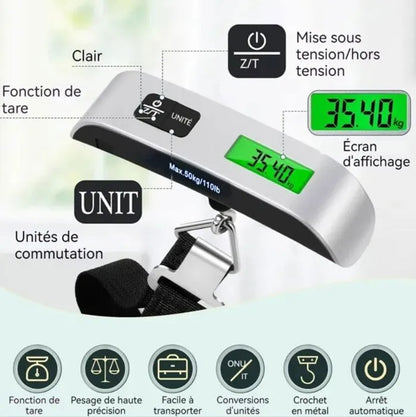 ✈ Balance Électronique Portative – Dites adieu aux frais de surpoids