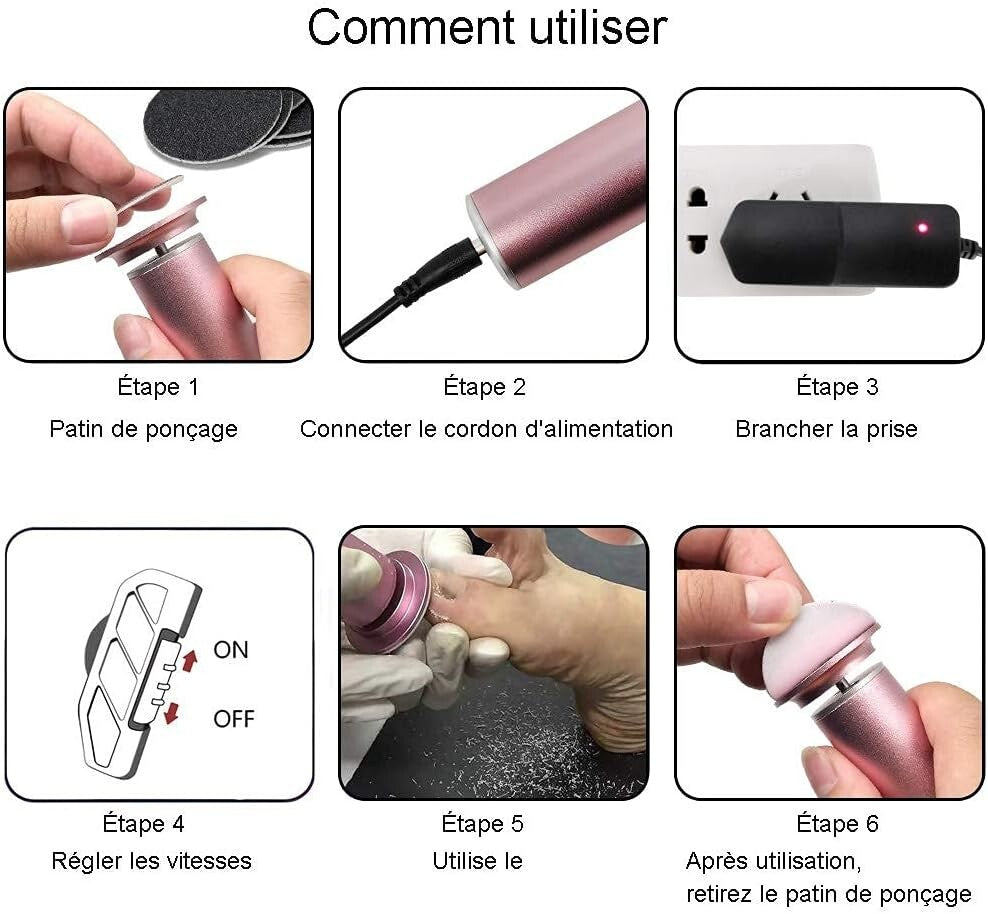 🌸 Ponceuse Électrique Skin&Shape – Fini la honte de montrer vos pieds !