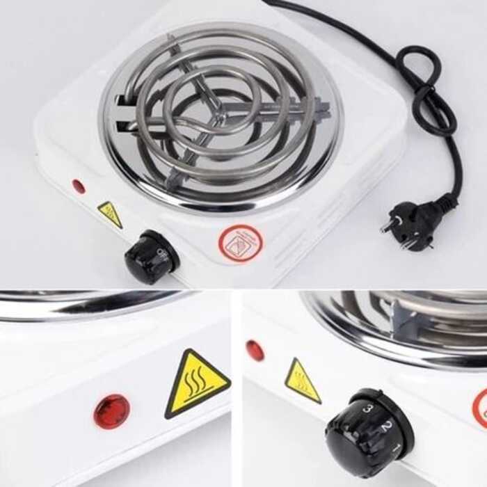 🔥 Plaque Chauffante Électrique 1000W – Cuisinez facilement, rapidement et sans encombrement !
